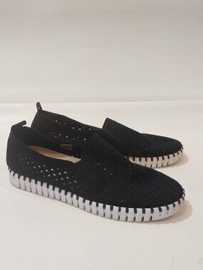 ILSE JACOBSEN HORNBAEK Comfort Shoes Women 10.5 EU 41 Black Slip On Flat Loafers